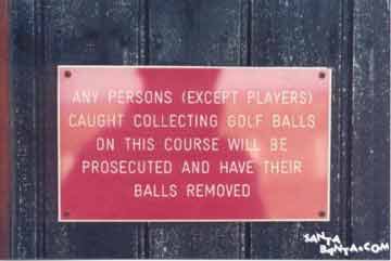 Notice in a Golf Club!