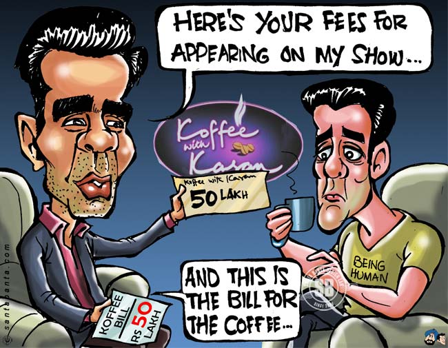 Salman Wants 50 lakhs for Koffee