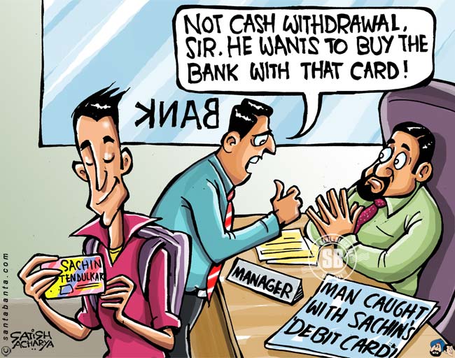 Sachin Tendulkar'​s debit card!