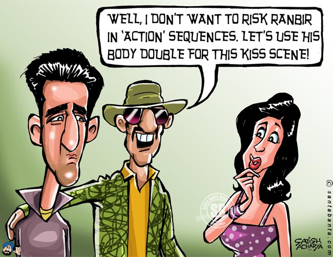 Kissing is like action scenes: Ranbir