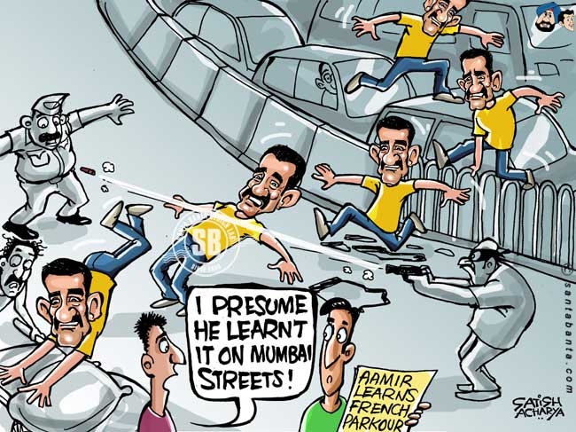 Aamir learns parkour for Dhoom3!