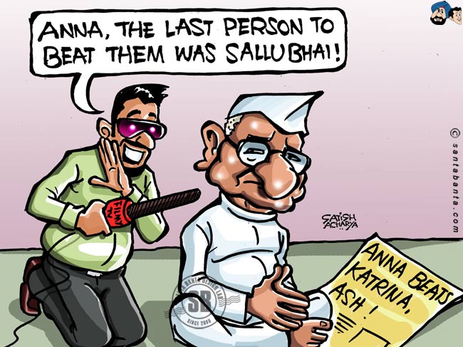 Anna Hazare beats Katrina, Ash!