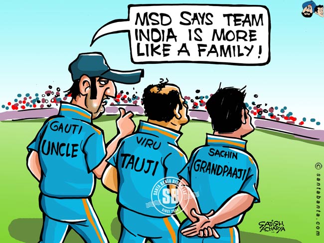 Dhoni vs Seniors!