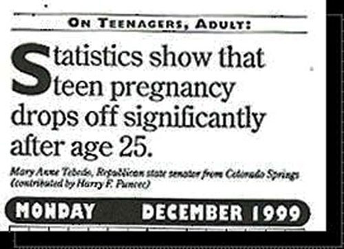 Teen Pregnancy Fact?