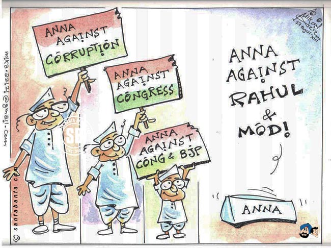 ANNA against Rahul & Modi