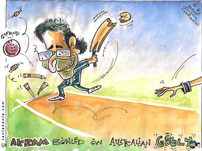 Wasim Akram Clean Bowled!