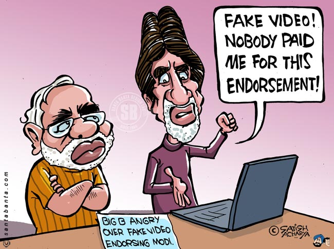 Big B is angry over fake Modi endorsement video!