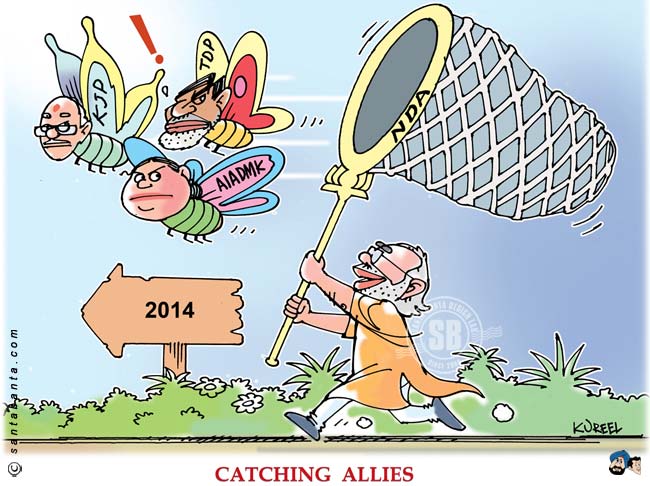 Modi catching allies