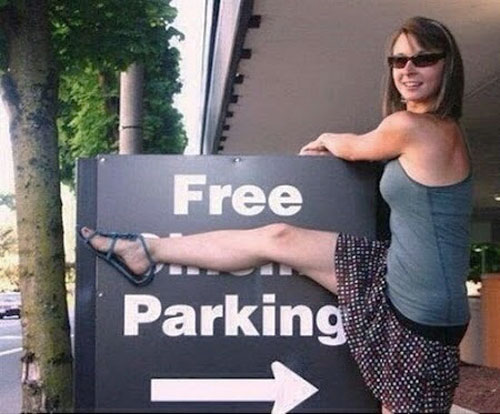 Free Parking Photobomb