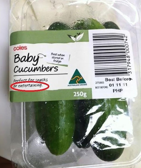 Cucumbers for Entertainment?