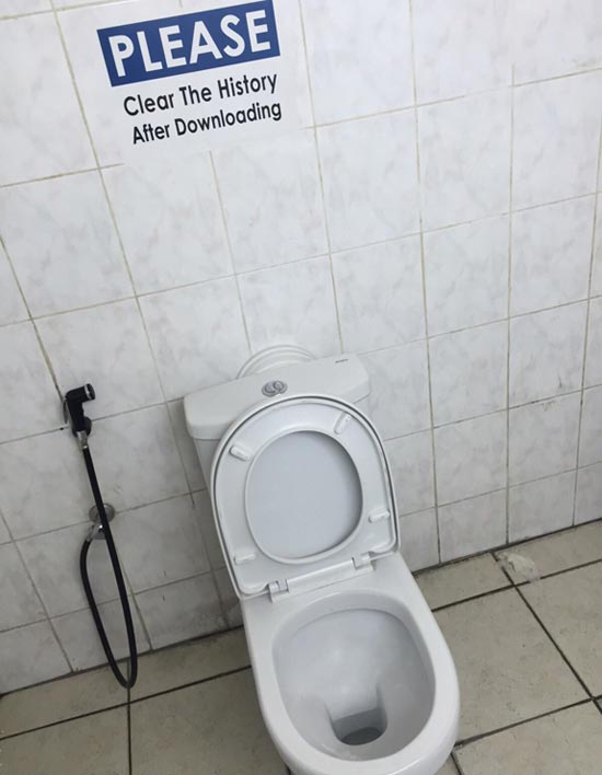 Browser Hygiene in Toilet