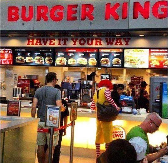 Ronald McDonald Visits Burger King