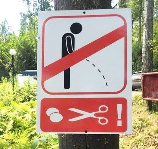 Don't Pee Here or...