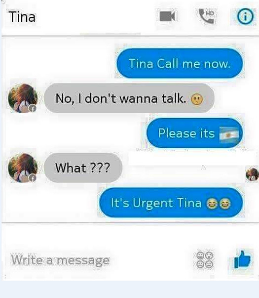 It's Urgent Tina