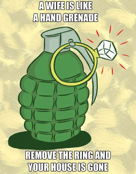 A Wife is Like a Hand Grenade!