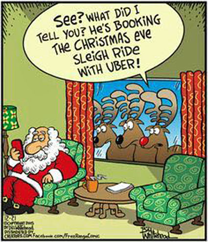 Santa Claus is Uber-Cool