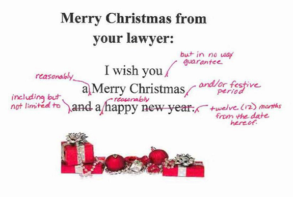 X-mas Greetings From a Lawyer