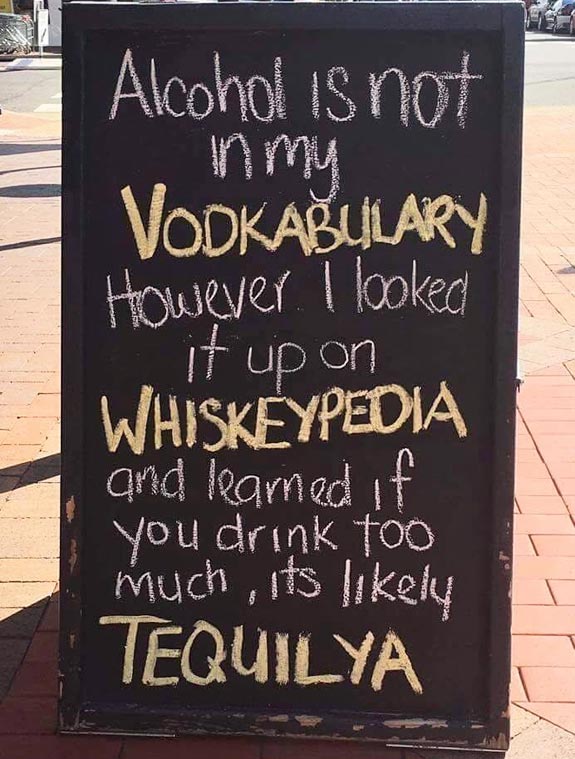 Alcohol isn't In My vodkabulary