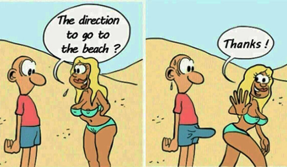 Direction To The Beach ?