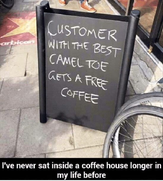 Free Coffee for Customer Best Camel Toe