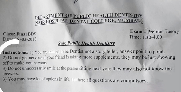 Hilarious Examination Paper Instructions