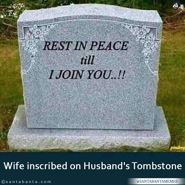 Rest in Peace, My Dear Husband