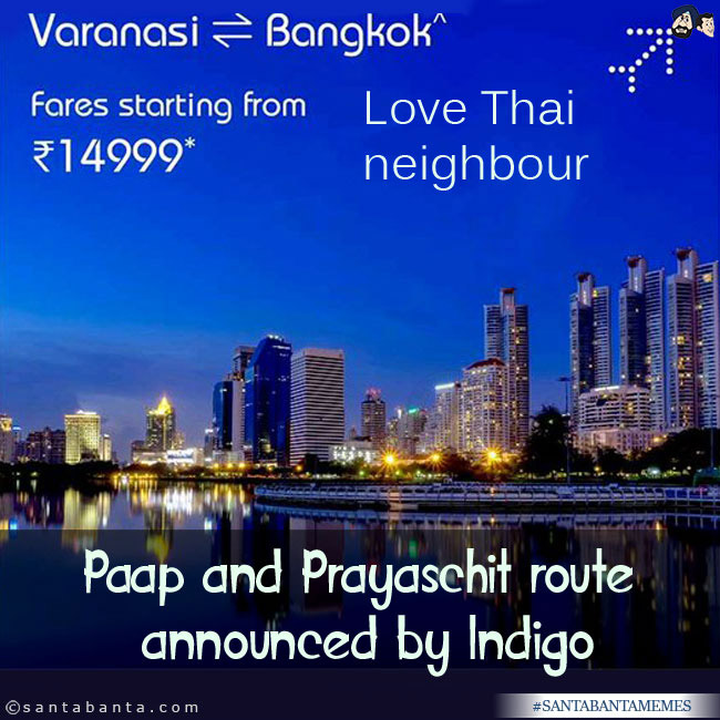 Varanasi-Bangkok Flight