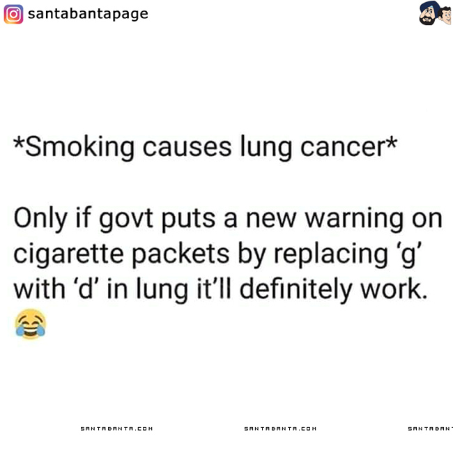 Smoking Causes Lun* Cancer