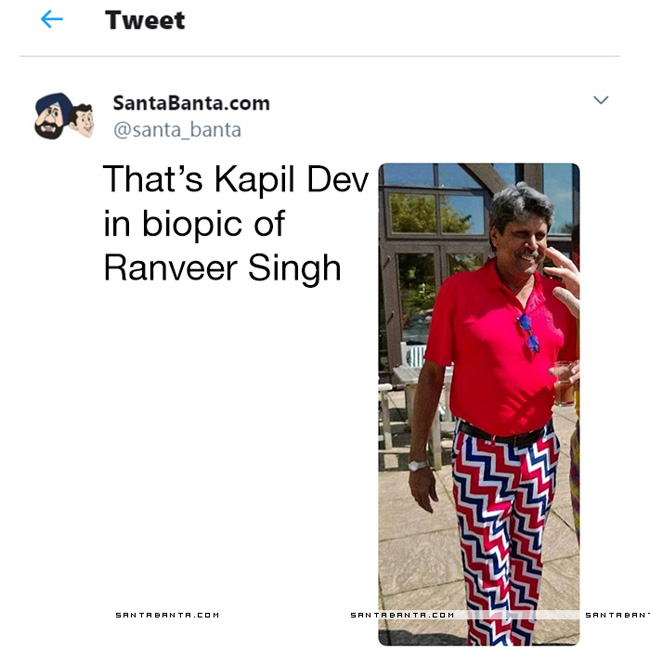 Kapil Dev in Ranveer's Biopic?