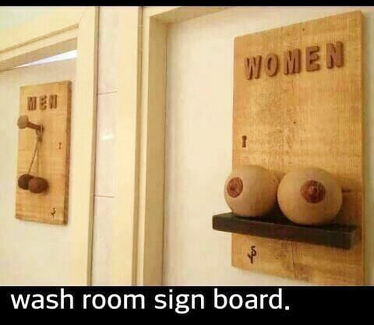 Creative Restroom Sign