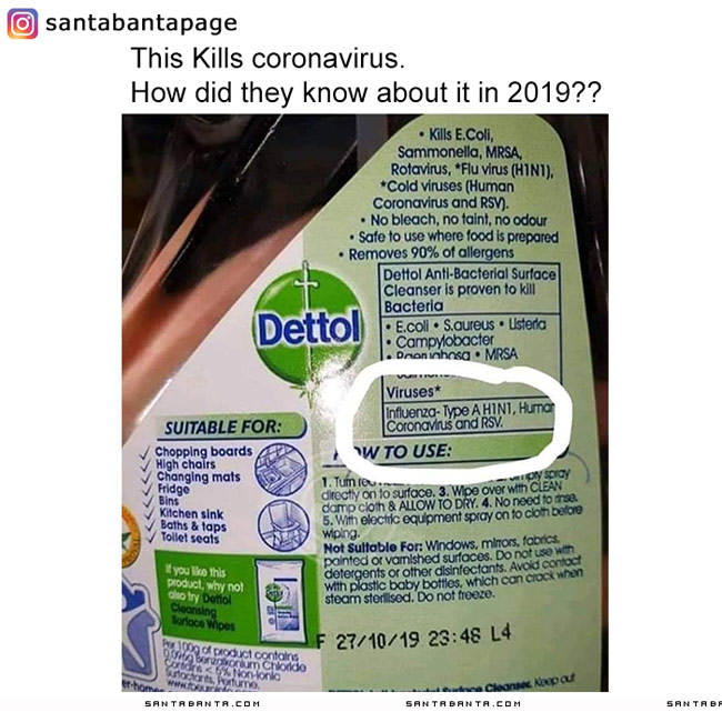 Dettol Kills Deadly Coronavirus?