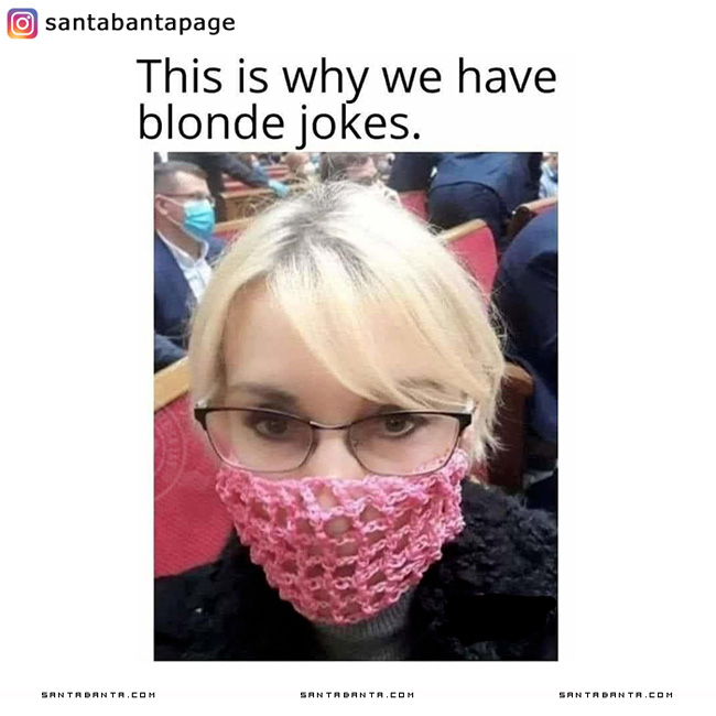 Blonde's Face Mask