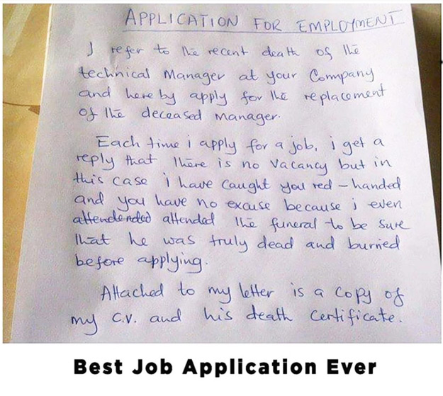 Extraordinary Job Application