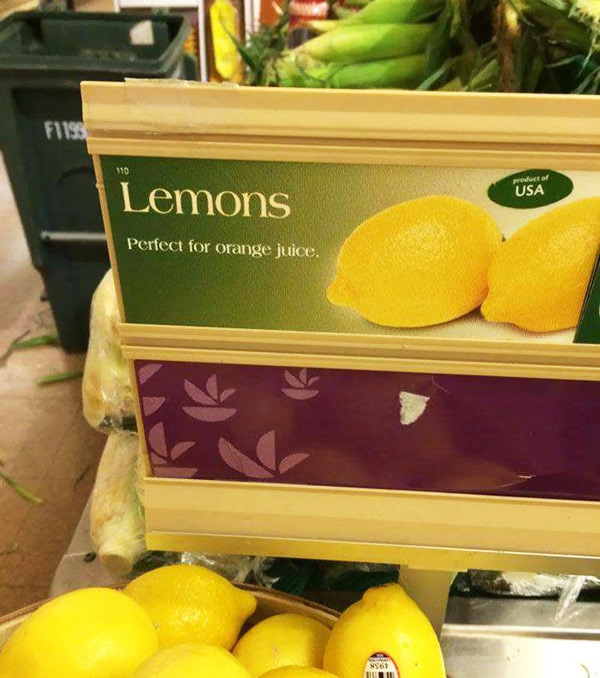 Lemons For Orange Juice?