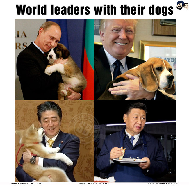 World Leaders With Their Dogs