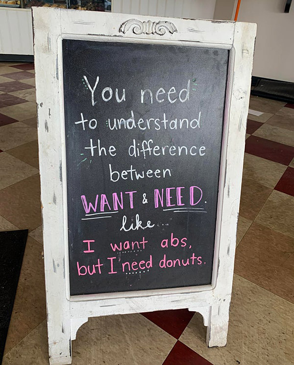 Want vs Need