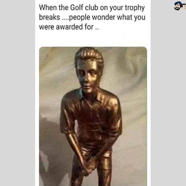 Broken Golf Trophy