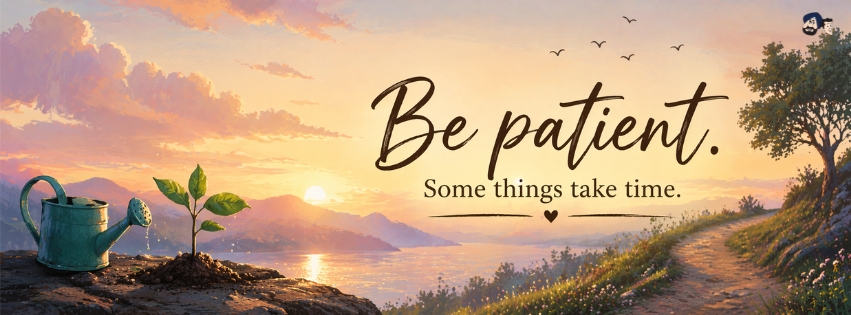 Be Patient. Some Things Take Time.