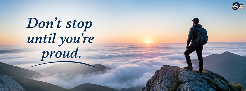 Don't Stop Until You're Proud!