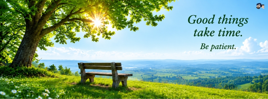 Good Things Take Time.