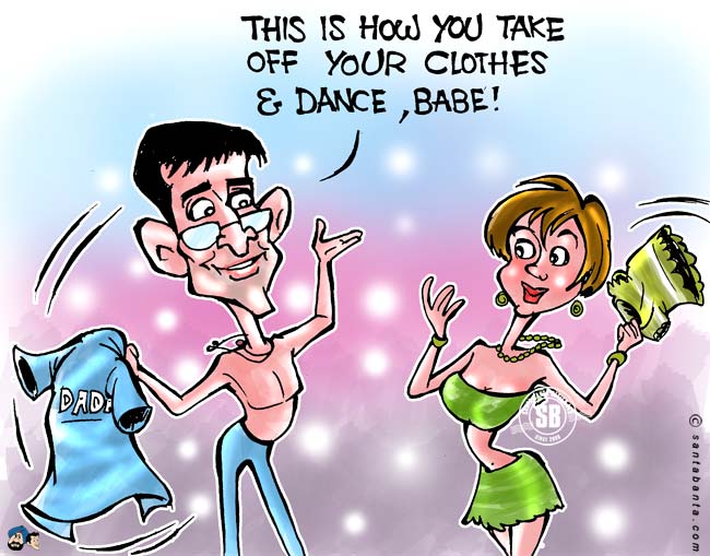 Sleazy dance at Sourav`s restaurant!