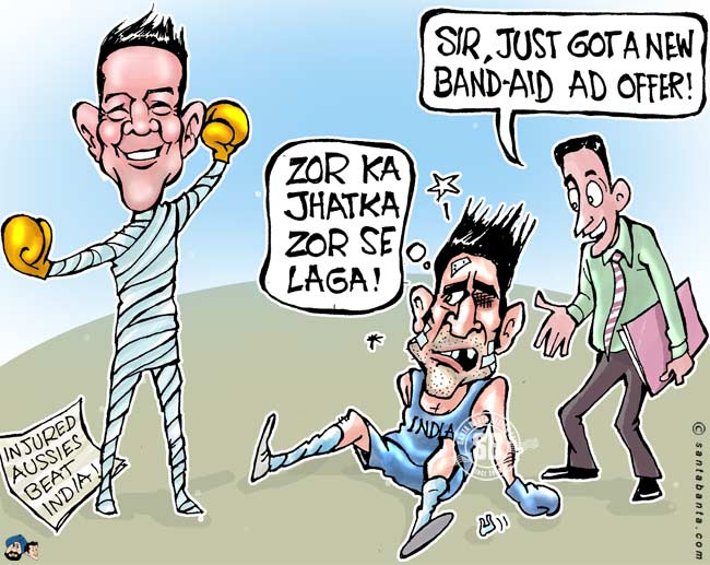 Team India Beaten Black & Blue!