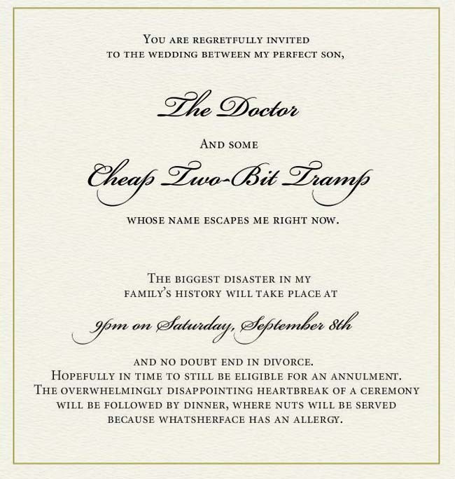 A Wedding Invitation?