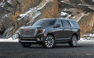 2021 GMC Yukon in black colour with unique looks and a few novel features