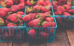 Strawberries in baskets