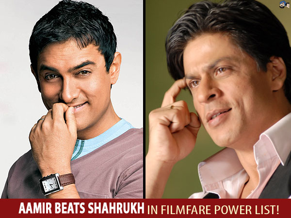 Aamir Beats SRK In Filmfare Power List 