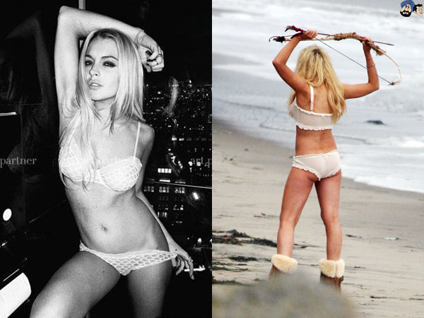 Lindsey Lohan on the Beach