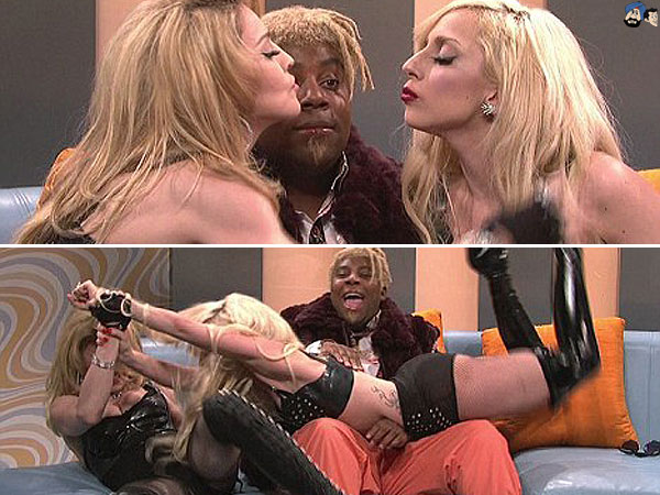 Madonna and Lady Gaga Faux kiss