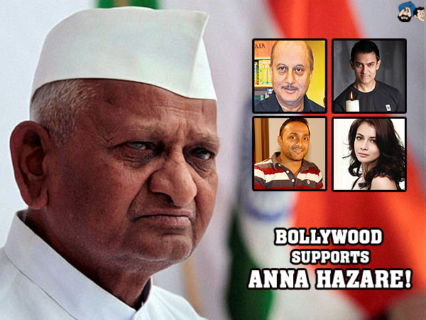 Bollywood Supports Anna Hazare