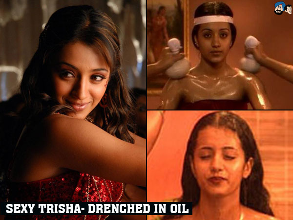 Sexy Trisha Drenched In Oil